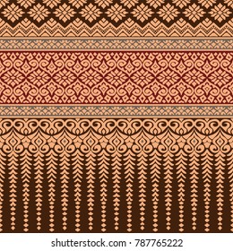 Line Thai art design , Vector illustration