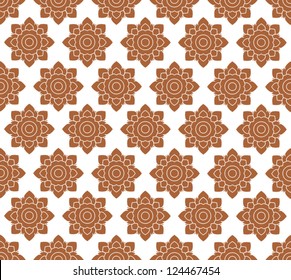 Line thai art pattern vector illustration.