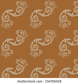Line thai art pattern vector illustration