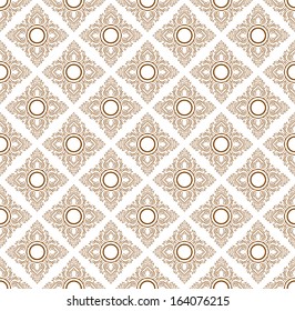 Line Thai art pattern vector illustration.