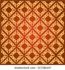 Line Thai art pattern vector illustration