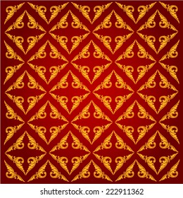 Line Thai art pattern vector illustration