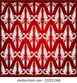 Line Thai art pattern vector illustration