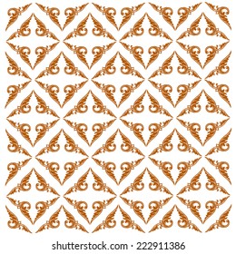 Line Thai art pattern vector illustration