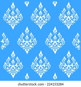 Line Thai art pattern vector illustration