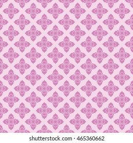 Line thai art pattern vector illustration.

