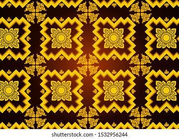 Line Thai art style background wallpaper luxury asian pattern design Vector illustration