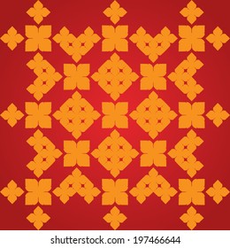 Line Thai art Vector artistic of traditional line thai.