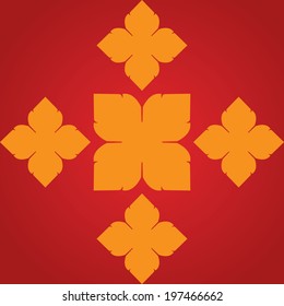 Line Thai art Vector artistic of traditional line thai.