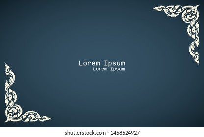 Line Thai Art vector Background