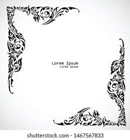Line Thai Art. vector Background