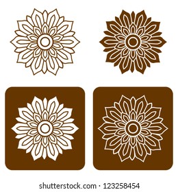 Line thai art  vector illustration.