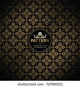 Line Thai, The Arts of Thailand, Thai pattern background.