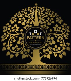 Line Thai, The Arts of Thailand, Thai pattern background.