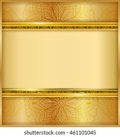 Line thai background golden of light.Thailand pattern traditional gold background and texture