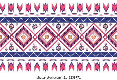 Patrón de ilustración de Line Thai Fabric