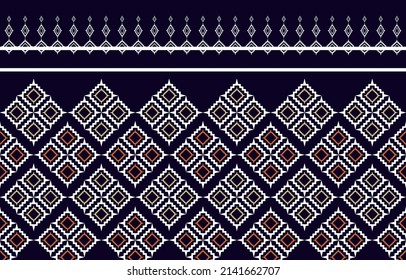 Line Thai Fabric Pattern Line Thai Fabric tradional seamless pattern background vector