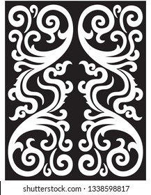 Line thai pattern art design vector