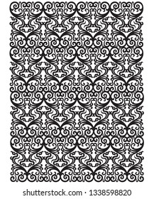 Line thai pattern art design vector