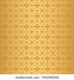 Line Thai Pattern Gold Background. Vector