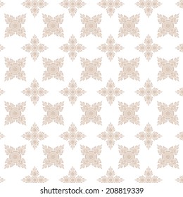 Line thai  pattern vector illustration vintage style  