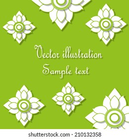 Line thai  pattern vector illustration , text card