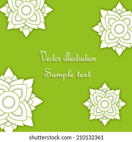 Line thai  pattern vector illustration , text card