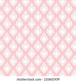 Line thai  pattern vector illustration vintage style  