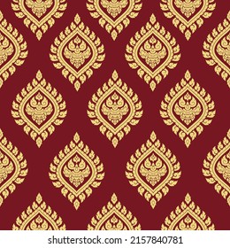 Line Thai Seamless Pattern Background Sign