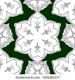 Line thai seamless pattern in black, white and blue colors. Pattern thai silk style vector design for printing, fabric or textile. Traditional Thailand background and texture with grid.