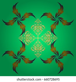 Line thai seamless pattern in violet, green and yellow colors. Traditional Thailand background and texture with grid. Pattern thai silk style vector design for printing, fabric or textile.