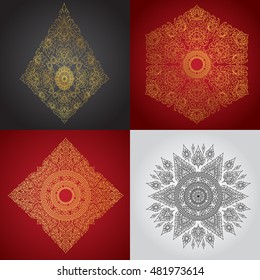 line thai tradition abstract background