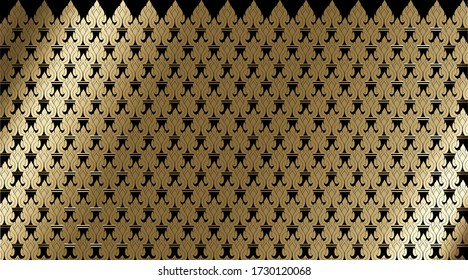 Line thai Traditional Thai style pattern vector illustration, Luxurious, Design for Wallpaper or background, Luxury decorative banner, Cover, Thailand