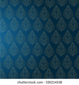 Line thai traditional Thai style pattern vector illustration.