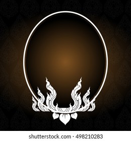 Line thai traditional Thai style pattern vector illustration.
