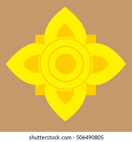 Line thai traditional Thai style pattern vector illustration.