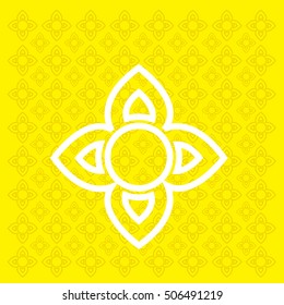 Línea thai tradicional estilo tailandés ilustración vectorial.