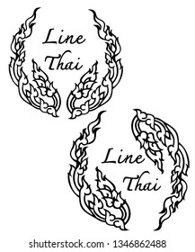 Line thailand logo icon company vector