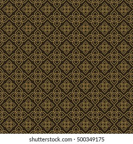 Line Thai.Thai Style Pattern Seamless Background ,Vector illustration