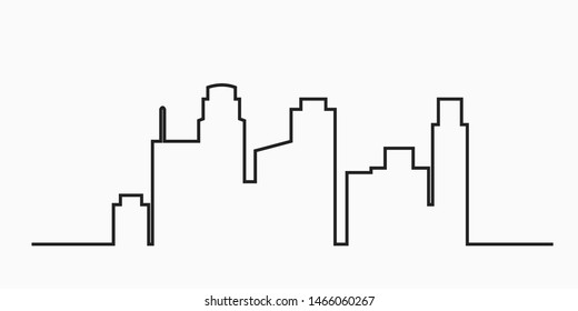 the line that forms the collection of buildings