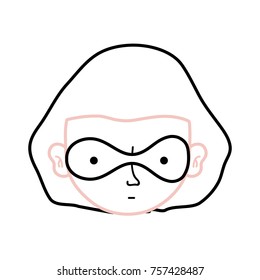 line thief crimical head with mask design