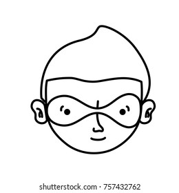 line thief crimical head with mask design