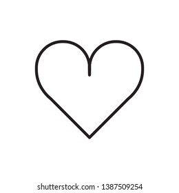 line thin hand draw love icon, heart vector, eps 10, editable stroke