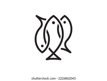 line three fish creative logo