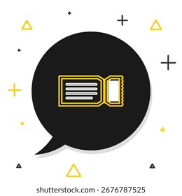 Line Ticket icon isolated on white background. Colorful outline concept. Vector