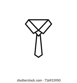Line tie icon illustration isolated vector sign symbol on the white background