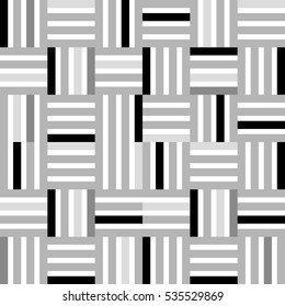 line tile, grayscale - Geometric seamless pattern