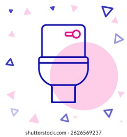 Line Toilet bowl icon isolated on white background. Colorful outline concept. Vector