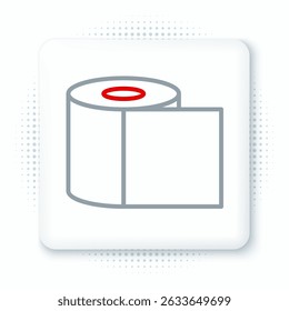 Line Toilet paper roll icon isolated on white background. Colorful outline concept. Vector