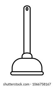 line toilet plunger tool to plumber equipment